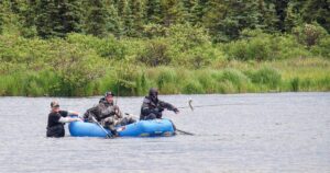 Bristol Bay fishing lodge boats and equipment in Alaska 