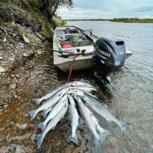 Bristol Bay fishing lodge boats and equipment in Alaska 