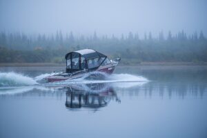Bristol Bay fishing lodge boats and equipment in Alaska 