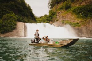 Bristol Bay fishing lodge boats and equipment in Alaska 
