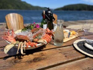 Vancouver Island/Gulf Islands fishing lodge all inclusive lodge meals in BC 