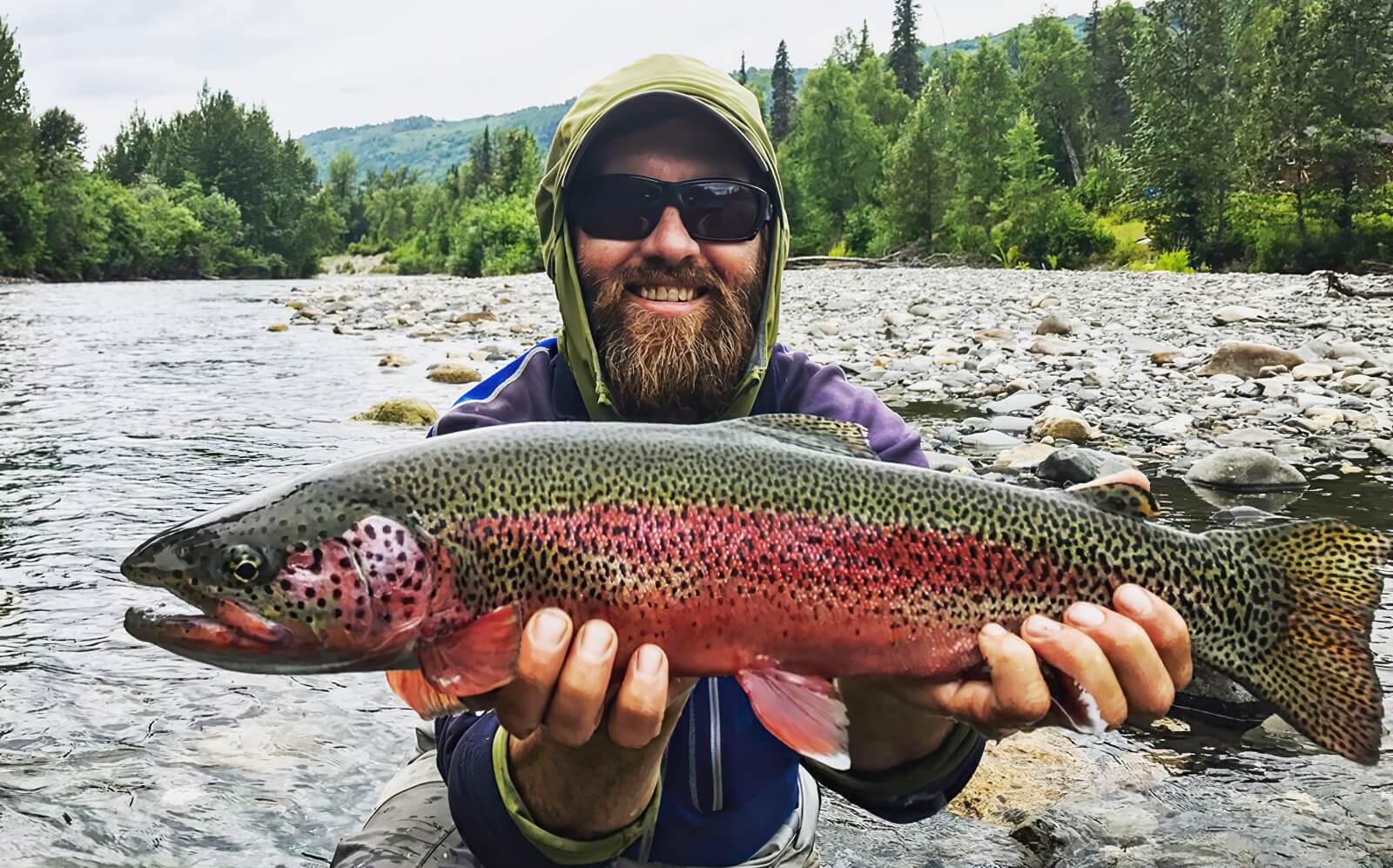 Remote Fishing on the Karluk River on Kodiak Island, Alaska