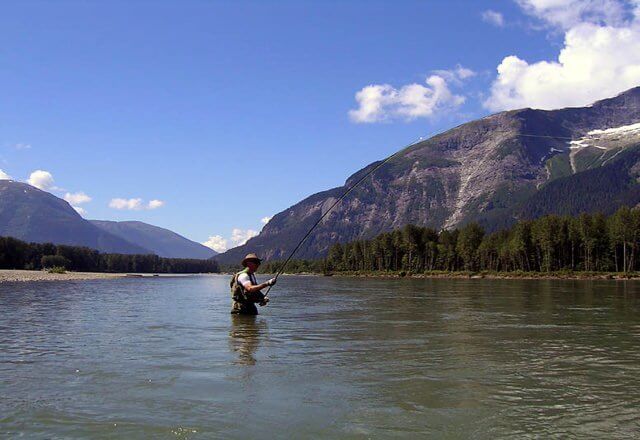 Fly fishing for trout in the northern interior of BC Canada